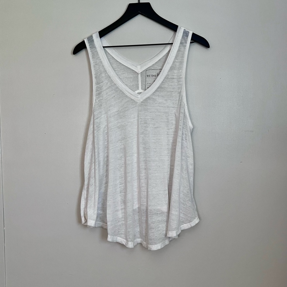 We The Free White Sleeveless Tank Top